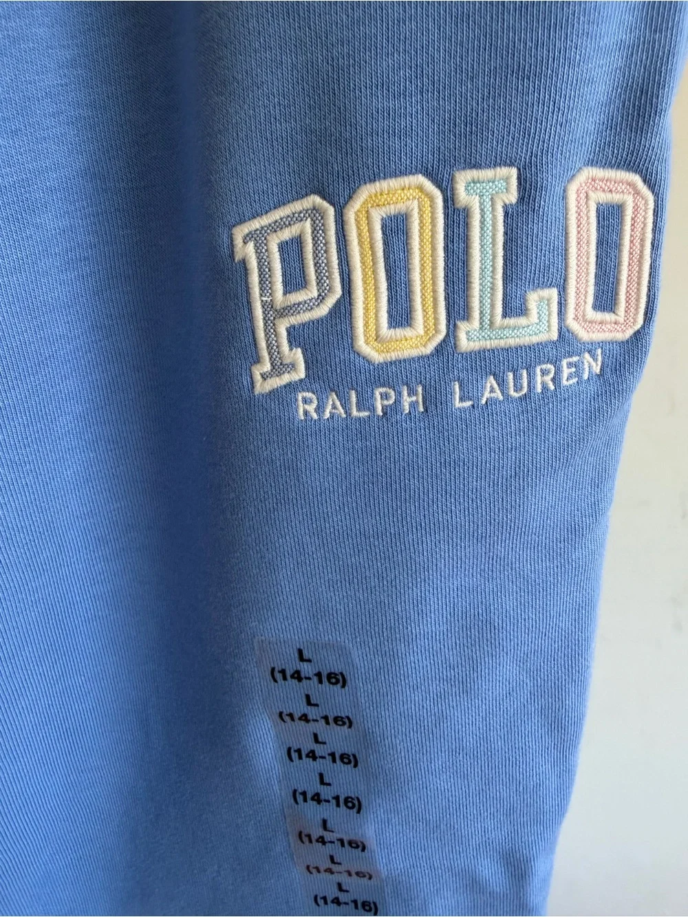 Ralph Lauren Kids Light Blue Polo Logo Joggers Size Large 14-16